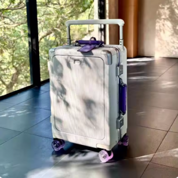 L640 SUSHIMU Trade Front-Opening Luggage 2025 New Design Women's & Men's Telescopic Handle Suitcase 20-inch Carry-On Travel Case