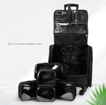 Pi1545 Professional cosmetic suitcase trolley cosmetic luggage bag multi-functional large-capacity tattooed nail beauty makeup tool box
