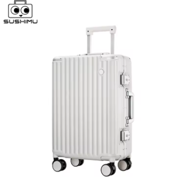 TH169 sushimu Suitcase Travel Suitcase Men 20 24 26 Carry-On Luggage Women PC Aluminum Frame Trolley Case TSA password lock