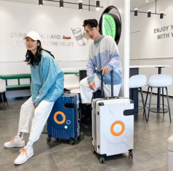 Pi1548 Fashion Luggage Large capacity aluminum frame type pull rod box universal wheel travel suitcase 20 boarding box 24 inch luggage