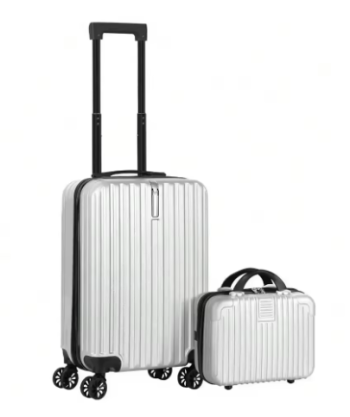 L605 Piece Carry-On Luggage Set Hardside Suitcase Spinner W/ Cosmetic Bag (14"+20")