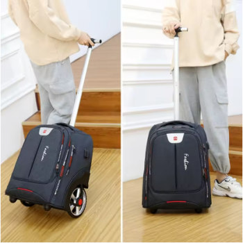 Pi1549 Large trolley backpack with wheels fashion popular student carry on trolley bag multi-purpose luggage bag men women suitcase bag