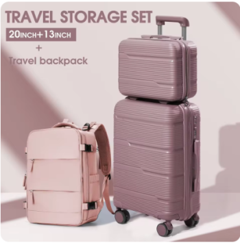 Pi1580 Travel Suitcase set 3 Piece Rolling Carry on Luggage Set Women Men Trolley Case Backpack Boarding Cabin Suitcase Wheels 20 24''