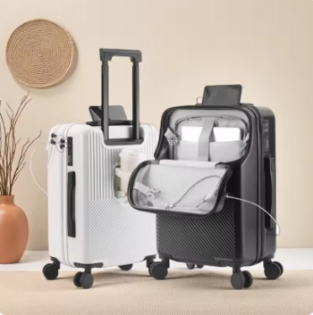 Pi1474 Multi-Functional Business Suitcase Front Open Boarding Case Abs+Pc Material Cup Holder UBS Charging To Interface Suitcase 20