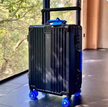 TH323 Wide Handlebar Suitcase Rolling Luggage Large Capacity Aluminum Frame Trolley Case with Colorful Silent Spinner Wheels TSA Lock