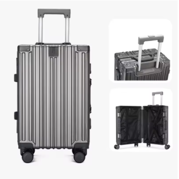 TH182 Women's Suitcase Wear-Resistant 20Inch 22Inch 24Inch Aluminum Frame Boarding Trolley Case Boys Silent Wheel Suitcase