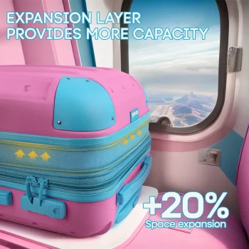 G00991Expandable Luggage Set - With Spinner Wheels - Durable ABS Hard Shell Luggage