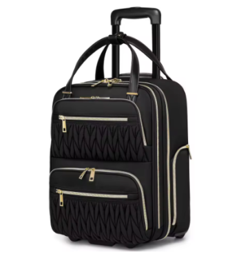 P1703 Carry-On Underseat Luggage with Wheels Lightweight Suitcase for Women 16 inch Airlines Luggage for Overnight Business Travel