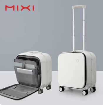 Pi1591 Mixi New Patent Design Carry On Suitcase Women 18 Inch Rolling Luggage Men Polycarbonate Aluminum Frame Elegant Noble