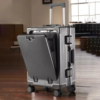 K1098 Aluminum Frame Large Capacity Luggage usb Charging TSA Lock