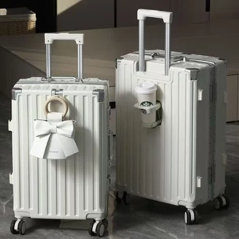 K908 Hot New Luggage Aluminium Frame Suitcase 20-30 inch Password Lock Trolley Case