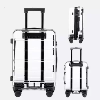 K919 New Latest Luxury Transparent Suitcase Fashion Brand Rolling Luggage