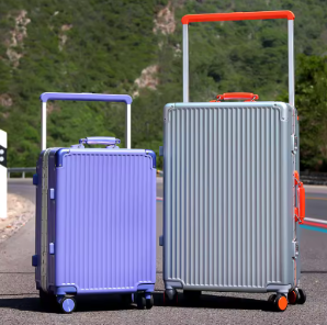 P1531 Suitcase Wide Handle Travel Suitcase Men 20 22 24 26 inch Carry-On Rolling Luggage Women PC Aluminum Frame Trolley Case