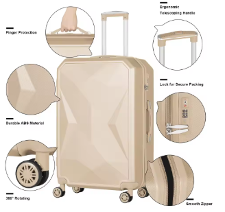 Pi1413 Luggage Set 5Pieces Hard Shell Suitcase Set Family Travel Luggage Suit Business Travel Boarding Luggage With TSA Lock