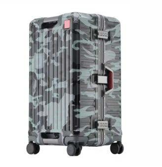 Pi1415 Suitcase Wide Handle Travel Suitcase Men 20 24 26 Carry-On Luggage Women PC Aluminum Frame Trolley Case