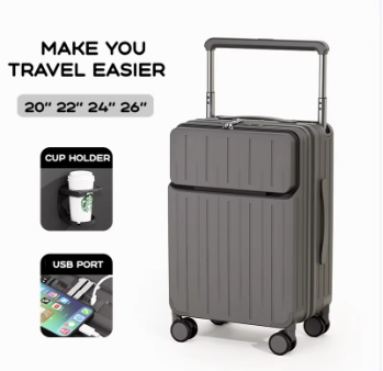 TH132 2024 New Large Capacity Durable Luggage Sets PC Suitcase Women Girl Carry-On Boarding Travel 20/22/24/26