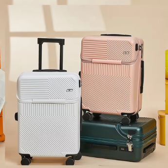 L614 20 Inch Travel Luggage with Wheels Carry On Luggage Secure Password Lock Expandable Hardside Luggage for Getaways Business Trips