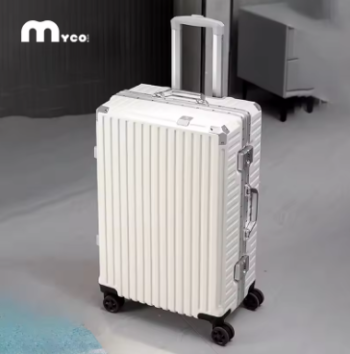 P1573 Trolley Luggage 20 24 26 28" Aluminum Frame Rolling Luggage Case USB Travel Suitcase on Wheels Combination Lock Carry on Luggage