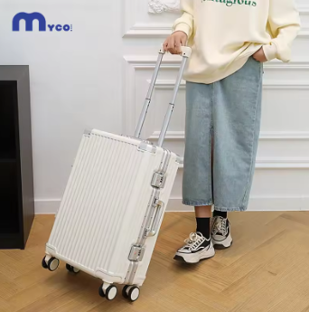 P1576 Trolley Luggage 20 24 26 28 size Aluminum Frame Rolling Luggage Case Travel Suitcase on Wheels Combination Lock Carry on Luggage