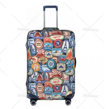 L632 Landmark Sticker Travel Luggage Cover Suitcase Protector Fits 18-32 Inch Luggage