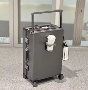 L642 sushimu Suitcase Wide Handle Travel Suitcase Men 20 24 Carry-On Luggage Women PC Aluminum Frame Trolley Case