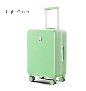 L643 SUSHIMU Suitcase Travel Suitcase Men 20 24 26 Carry-On Luggage Women PC Aluminum Frame Trolley Case TSA password lock
