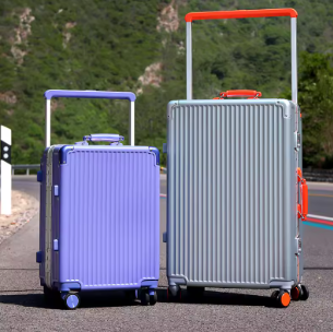 L654 Suitcase Wide Handle Travel Suitcase Men 20 22 24 26 inch Carry-On Rolling Luggage Women PC Aluminum Frame Trolley Case