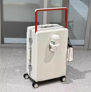 L666 sushimu Suitcase Wide Handle Travel Suitcase Men 20 24 Carry-On Luggage Women PC Aluminum Frame Trolley Case