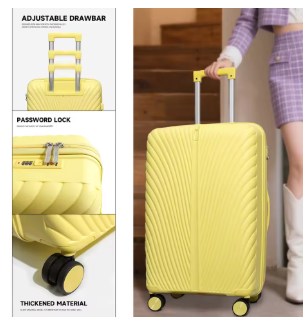 Pi1503 Luggage Trolley Case 20inch Boarding Case Women's Silent Universal Wheel Suitcase 24inch Men's Large Capacity Traveler 28inch Large Capacity New High-Looking Suitcase Going Abroad