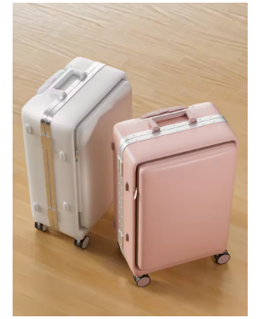 L699 20 inch ultra light small front opening multifunctional boarding password luggage with aluminum frame suitcase