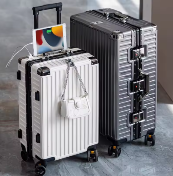 L705 Large Capacity Multifunctional Luggage 28'' New Suitcase Aluminum Frame Trolley Case Password Box Thickened Suitcase on Wheels
