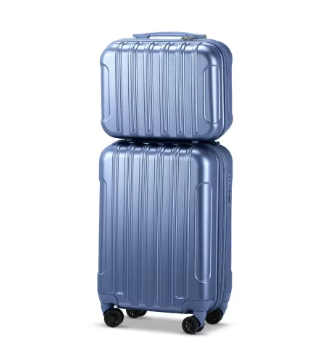 TH238 2 Piece Luggage Set, 20" Carry-On Expandble Luggage Hardside Lightweight Suitcase, 14" Mini Cosmetic Cases
