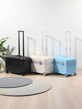 L724 20-Inch Aluminum Alloy Frame Suitcase ABS+PC Material Open Upper Cover Boarding Case TSA Customs Password Lock Universal Wheel