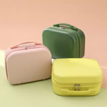 L722 Small 14 Inch Portable Makeup Bag Printed Logo Travel Luggage Student Carry-On Suitcase Handbag Women's Cosmetic Bag