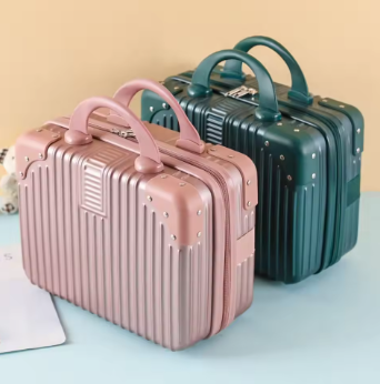 L726 14 inch Mini Travel Suitcase Cosmetic Box Hand Luggage Organizer Makeup Case Small Password Box Boarding Case