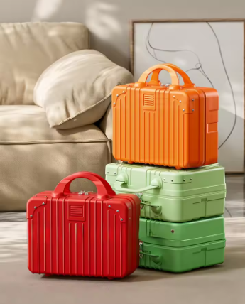L728 Retro Handheld Suitcase Lightweight Cact Ladies eup Bag 4 Inch Travel Lage Portable Storage Organizer