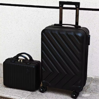 L743 2Pcs, 20inch Trolley Case and 14inch Suitcase Combination, Universal Wheel, Telescopic Trolley, Large Capacity, Layered Storage, Suitcase, Boarding Case, Lightweight Carry Suitcase, High Quality Abs Shell Material, Durable Zipper Closure