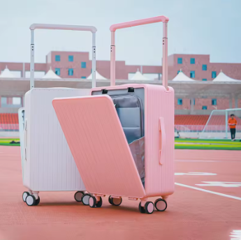 L761 Mute Smooth Universal Wheel Rear Wide Trolley Luggage 20 Inch Can Board Large Capacity Laptop Pocket Front Open Multi-Functional