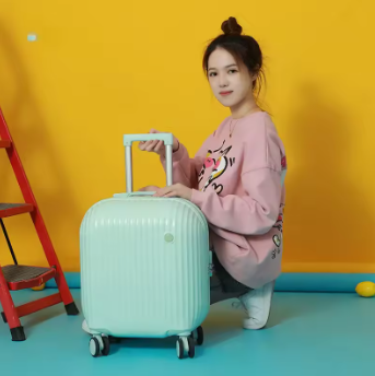 L763 A18 Inch Carry on Cabin Luggage Trolley Case Mute Rolling Luggage Women Suitcase Spinner Wheels Fashion Bag Travel Suitcase
