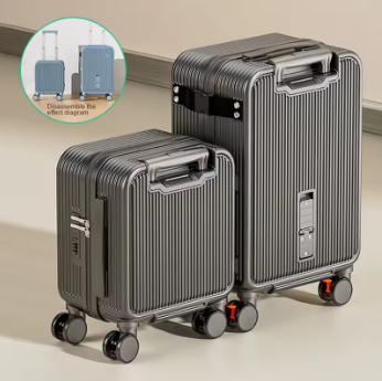 L764 2-in-1 Eight-wheel Suitcase Children Can Sit Ride Removable Luggage Set 20 inch Trolley Case Luggage Boarding Travel Suitcases