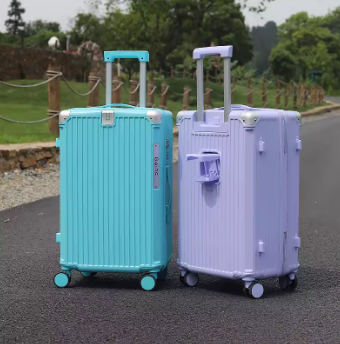 Pi1582 Trolley Luggage Bag Combination Lock Zipper Travel Suitcase on Wheels Large Capacity ABS+PC Lightweight Luggage