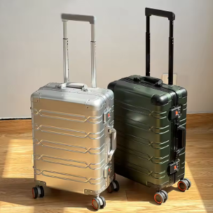 L777 100% Valise Luggage 29'' Large Capacity Suitcase Travel Bag Aluminum-magnesium Alloy Travel Suitcase Business Rolling Luggage