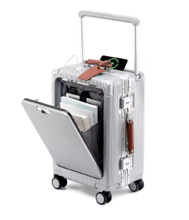 L778 Multifunctional Wide Trolley Suitcase 24 Anti-fall Front Opening Trolley Case 20 Carry-on Suitcase Travel Suitcase TSA Lock