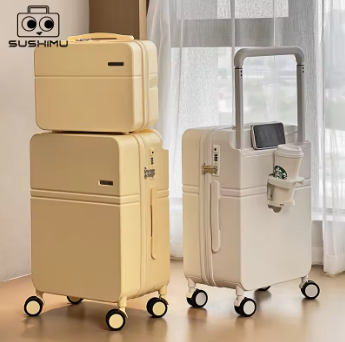 L783 sushimu Suitcase Travel Suitcase Men 20 24 26 Carry-On Luggage Women PC Aluminum Frame Trolley Case TSA password lock
