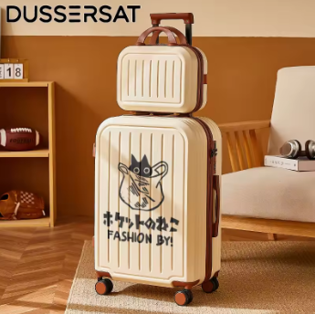 L786 Cartoon Travel Luggage 20 22 24 26 28 Inch Cabin Carry-On Trolley Suitcase, with 360° Silent Spinner Wheels & TSA Lock