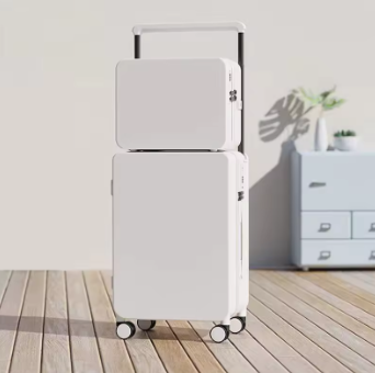 TH313 Multifunctional Combination Suitcase Trolley Suitcase Cup Holder USB Charging Port ABS Large Capacity Portable Trolley Case