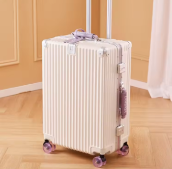 L851 2025 new thickened roller coaster suitcase, 20inch carry-on suitcase for men, 24inch password case with charging strap and cup