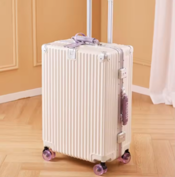P1766 2025 new thickened roller coaster suitcase, 20inch carry-on suitcase for men, 24inch password case with charging strap and cup