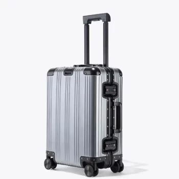 K1210 Aluminum Suitcase Spinner Cabin Luggage Trolley Bag On Wheels