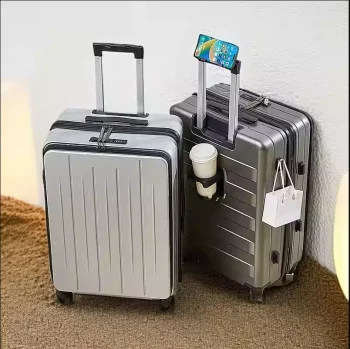 kkkK2221061 Luggage 20/24/26 inch |Cup Holder/Waterproof multifunctional Suitcase Hand Carry Large